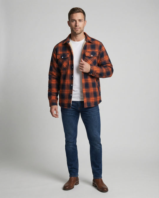 R&B | Karierte Jack mit Fleece-Futter