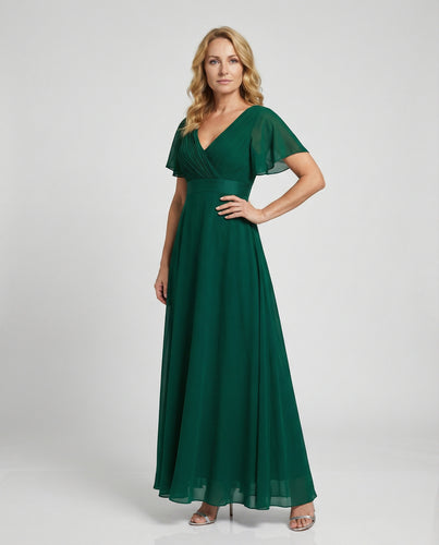 Damen Abendkleid lang Chiffon elegant