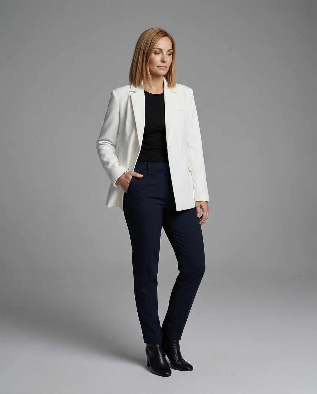 Damen elegante Blazerjacke mit asymmetrischem Schnitt