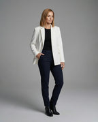 Damen elegante Blazerjacke mit asymmetrischem Schnitt