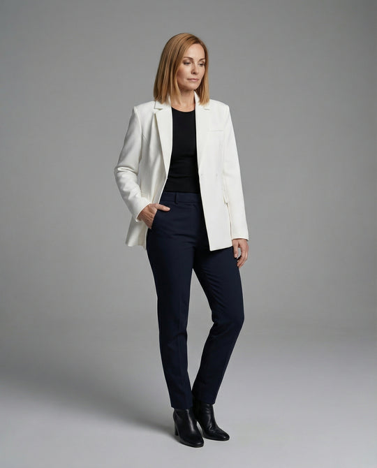 Damen elegante Blazerjacke mit asymmetrischem Schnitt