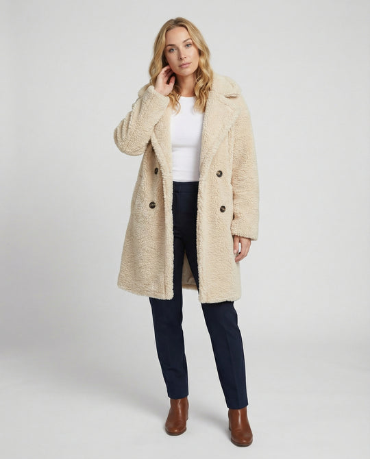 Damen Teddyfell Jacke mit Warm & Kuschelig | R&B