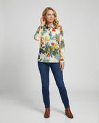 Damen Bluse Floral Viskose