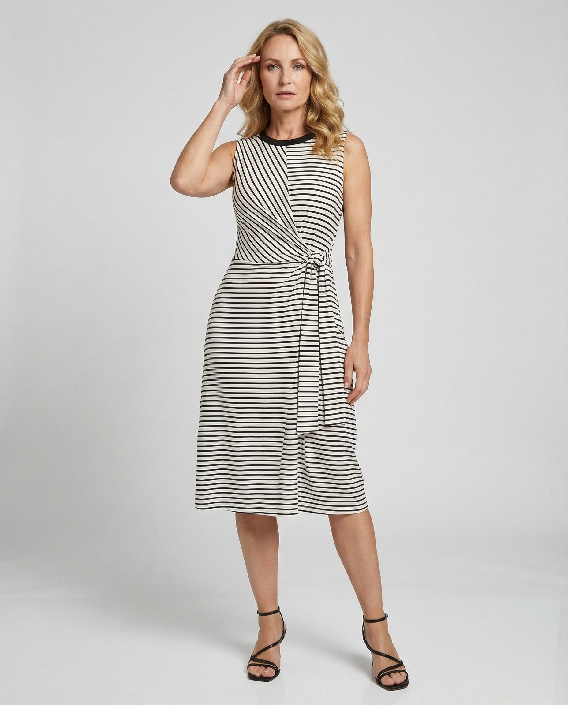 Damen Midikleid Wickeloptik Jersey