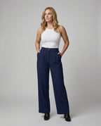 Damen Hochtaillierte Weite Hose