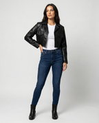 Leichte Steppjacke Damen mit Cropped Schnitt und Taschen