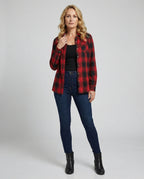 Damen Hemdjacke Karo Flanell