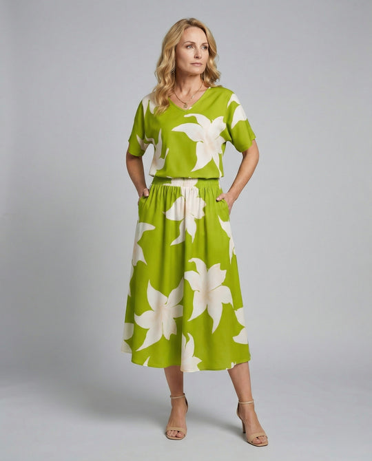 Damen Zweiteiler Set Sommer Floral