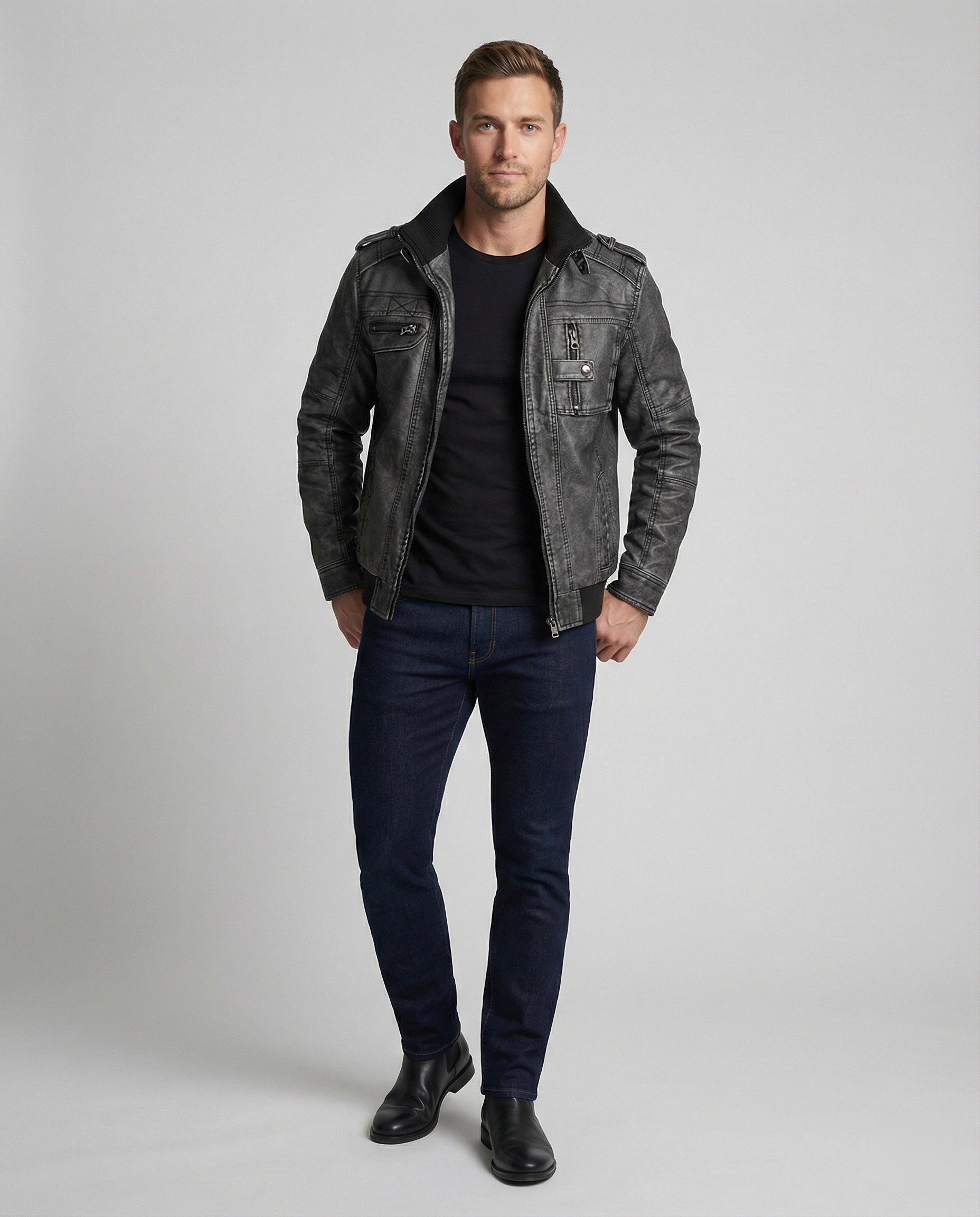 R&B | Schwarz Kurzjacke – Thomas