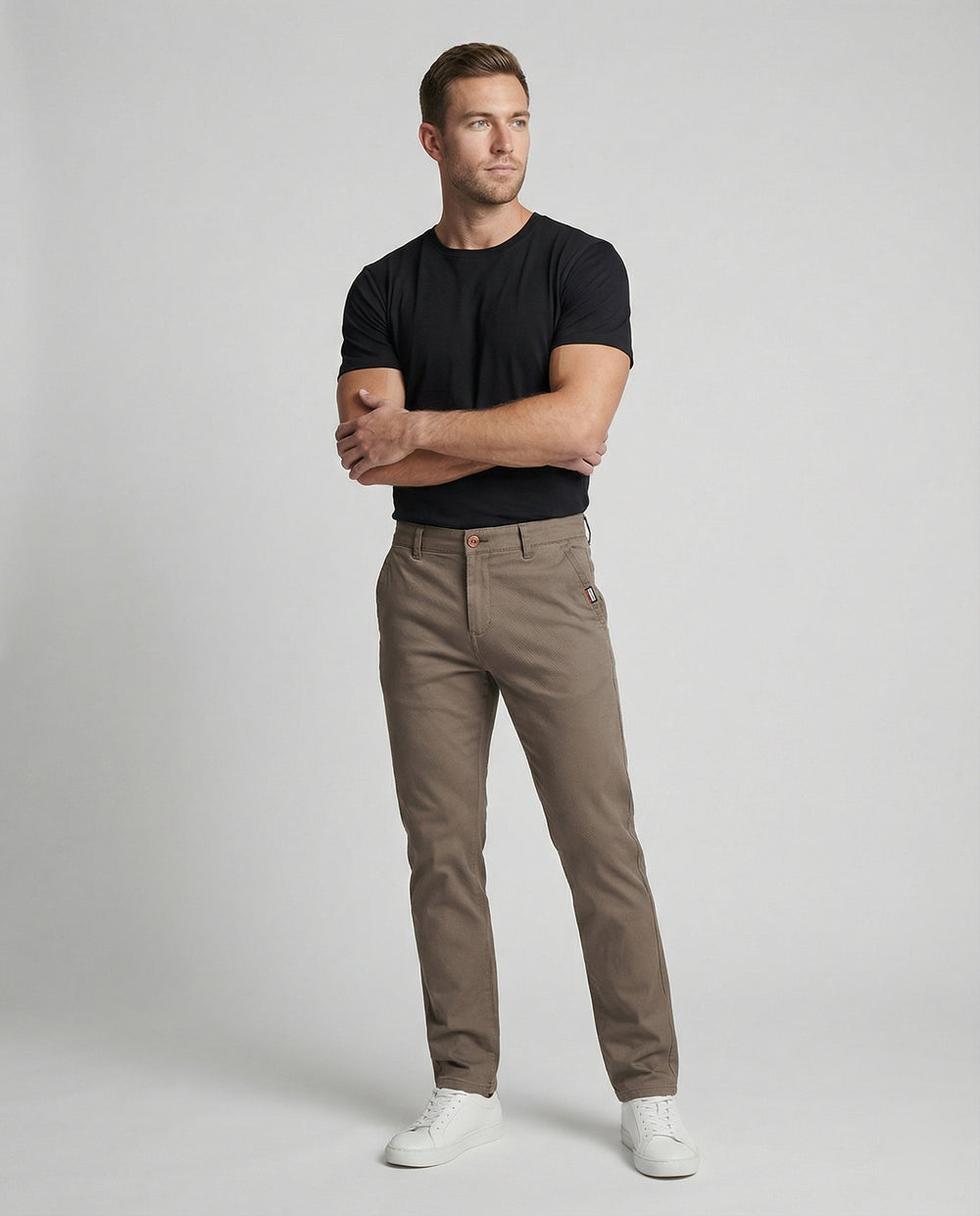 Herren Chinohose mit elastischem Bund