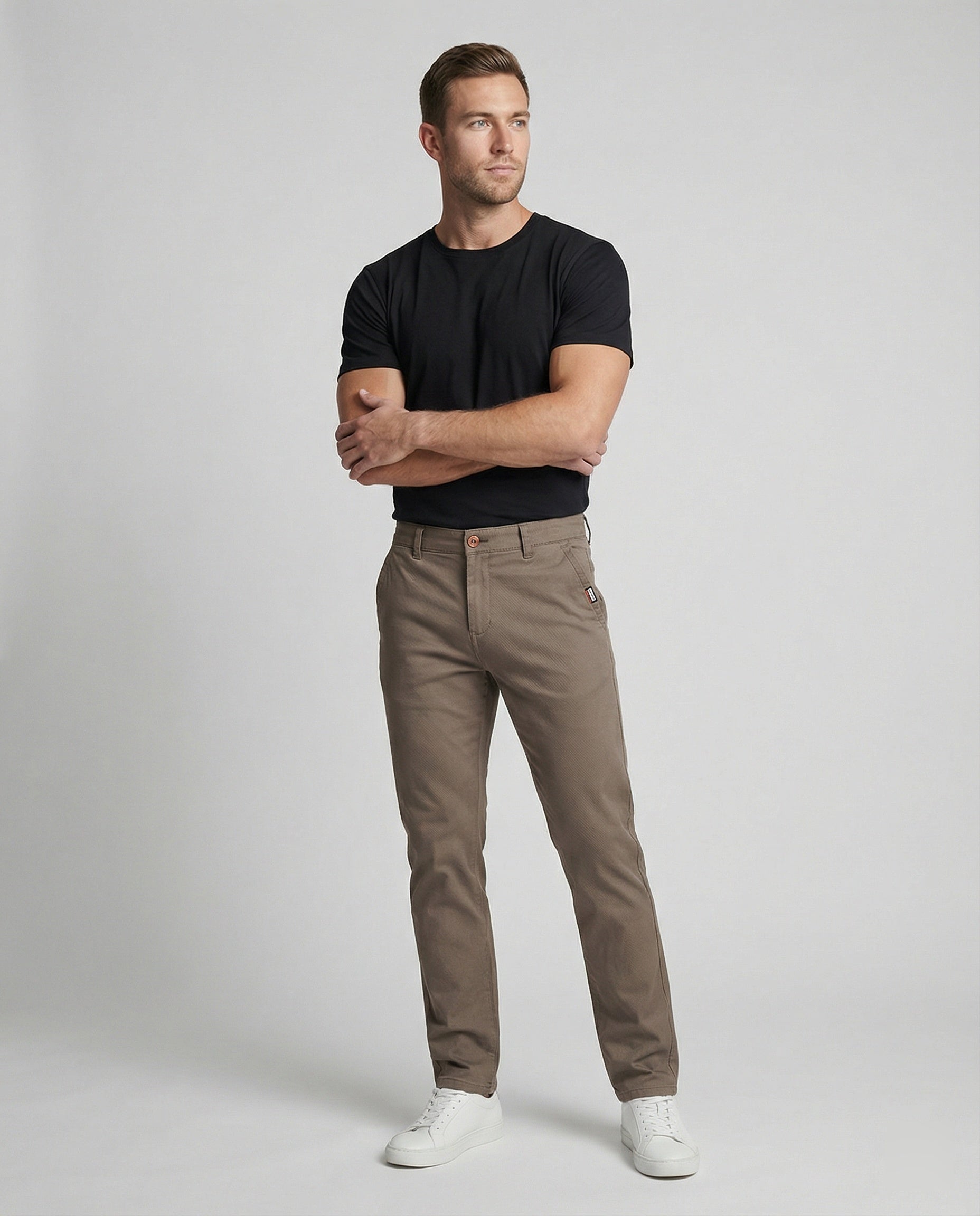 Herren Chinohose mit elastischem Bund