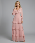 Maxikleid Sommer Damen Ballonärmel