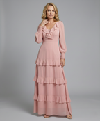 Maxikleid Sommer Damen Ballonärmel