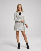 Damen Blazer Mantel Tweed