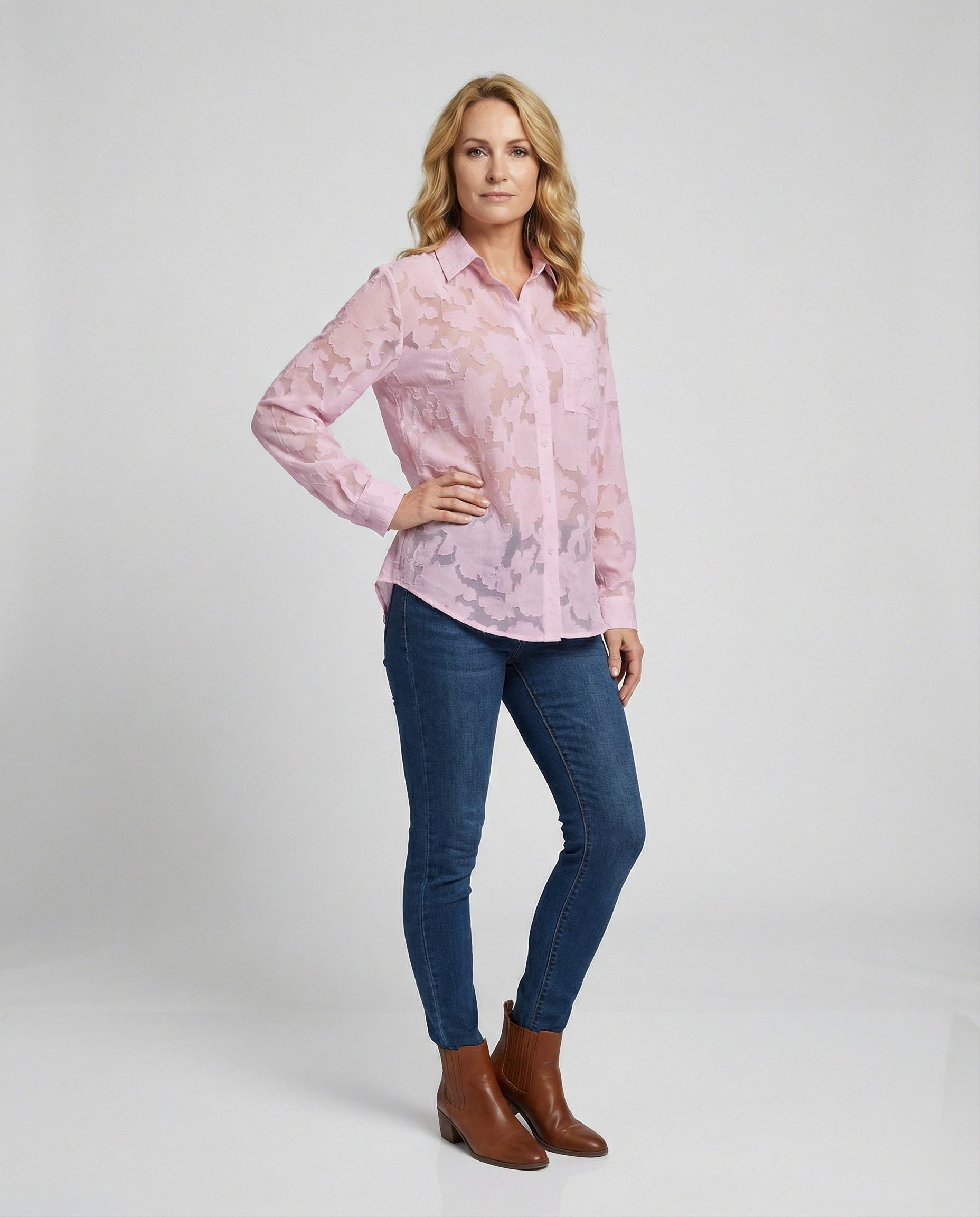 Damen Bluse Chiffon locker