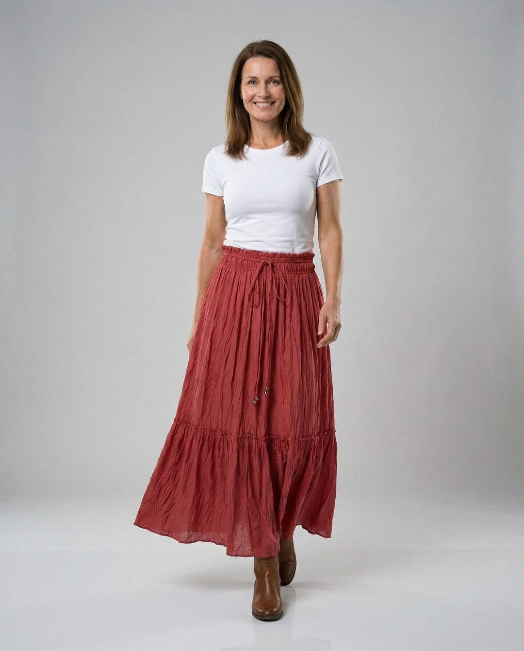 Damen Maxirock Stufen