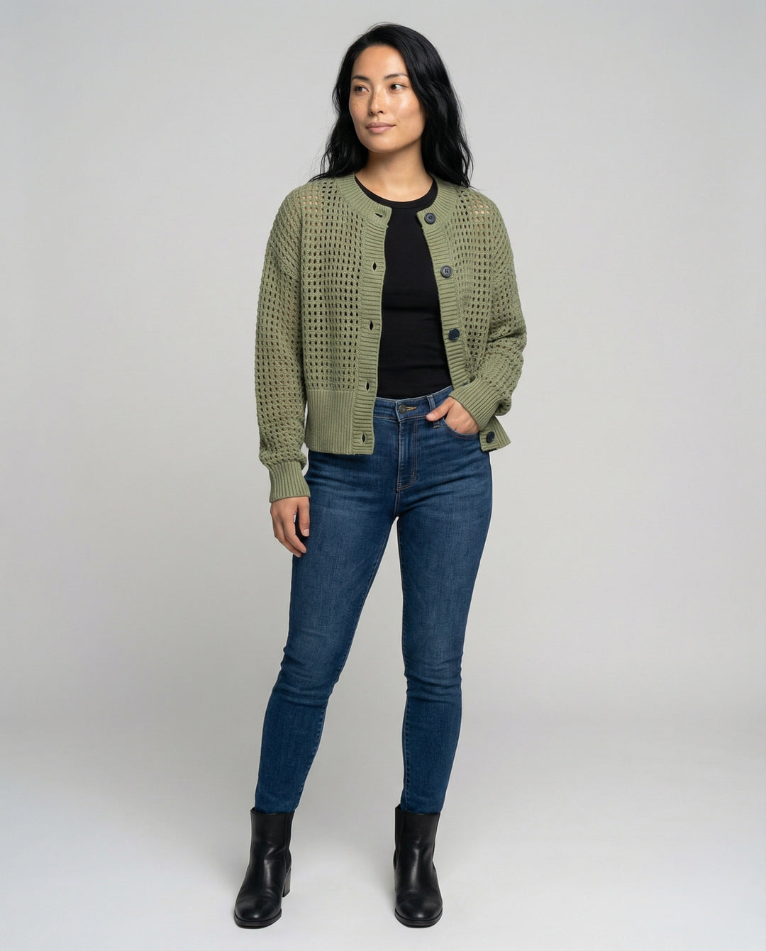 Damen luftiger Strickcardigan R&B