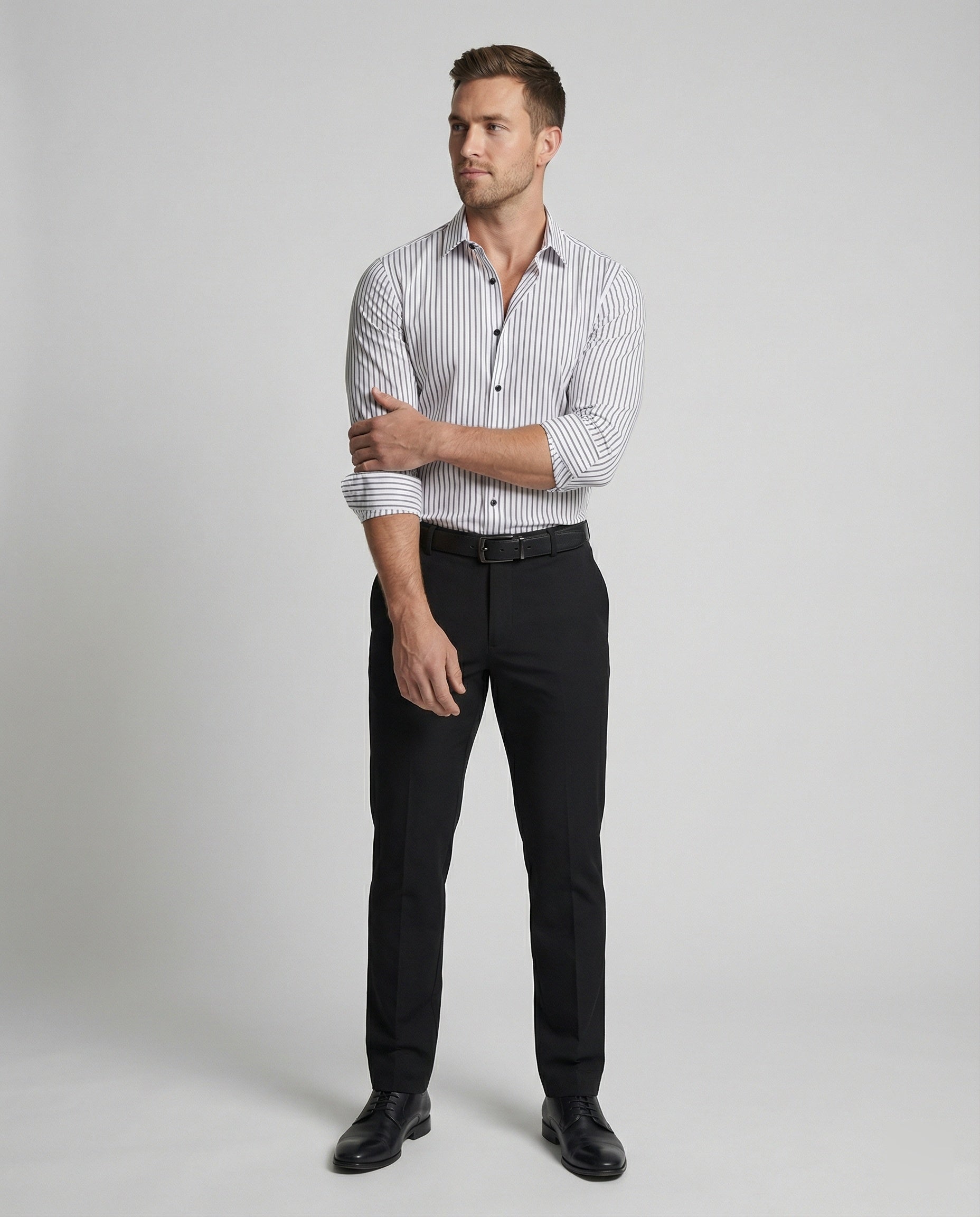 Herren Hemd gestreift slim fit