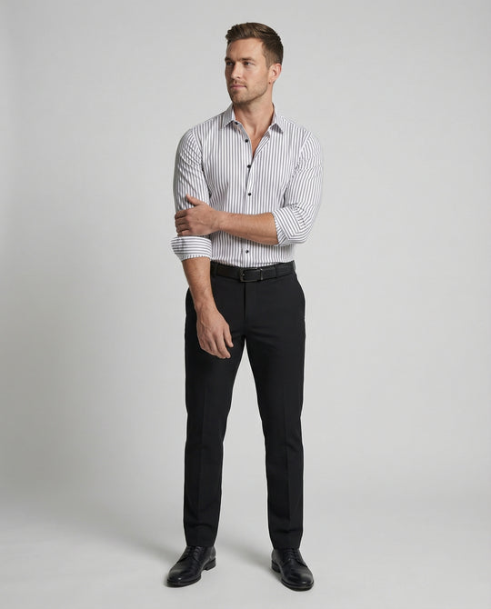 Herren Hemd gestreift slim fit