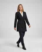 Blazer Mantel Mit Wickelgürtel Damen