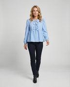 Bluse Damen Viskose Gemustert