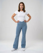 Damen Schlaghose High Waist aus Stretch Denim