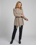 Blazer Minikleid Tailliert Mit Gürtel Damen