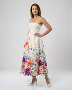 Damen Abendkleid trägerlos mit Korsage