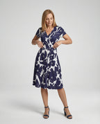 Damen Wickelkleid Jersey Freizeitkleid