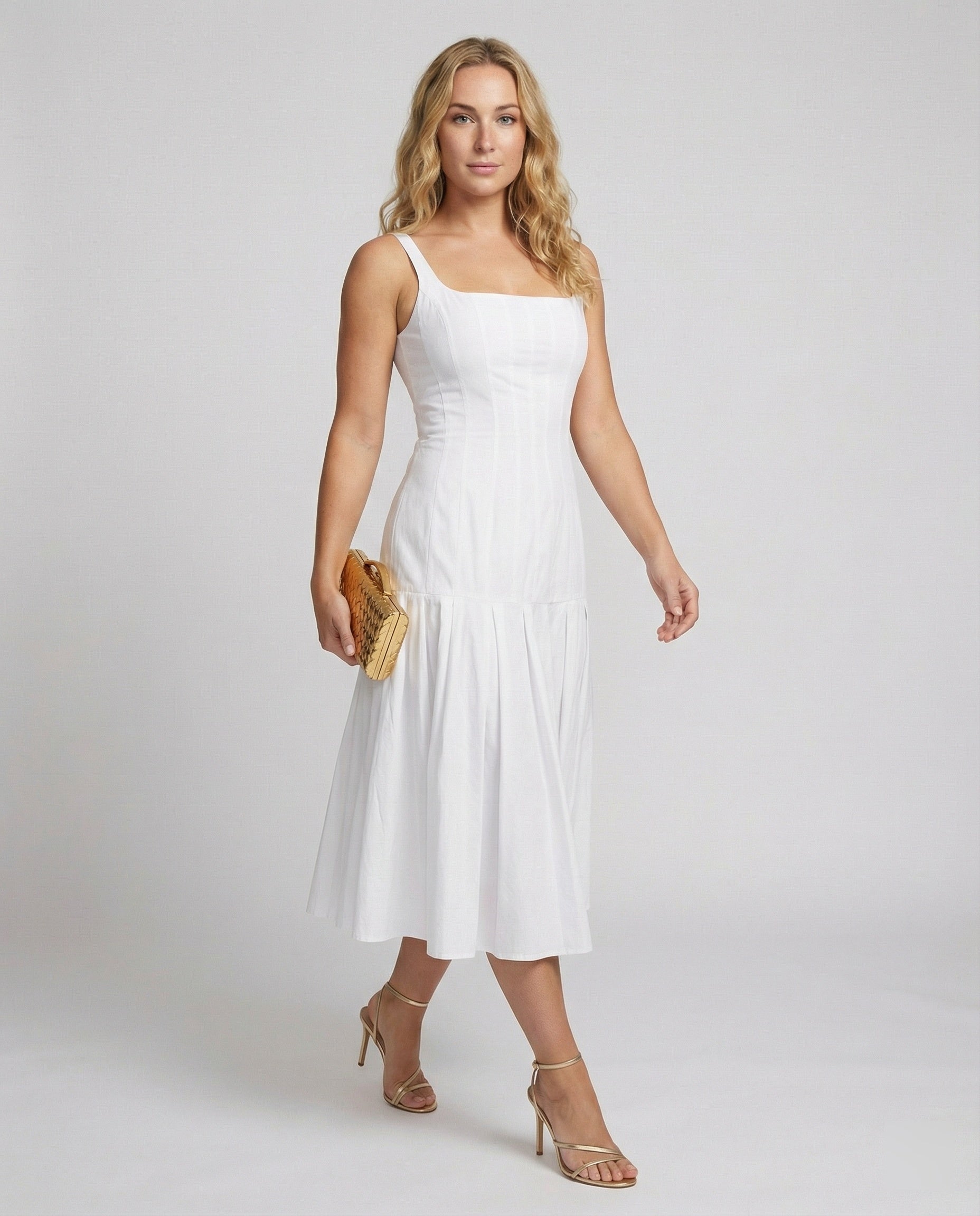 Damen Midikleid mit elegantem Schnitt