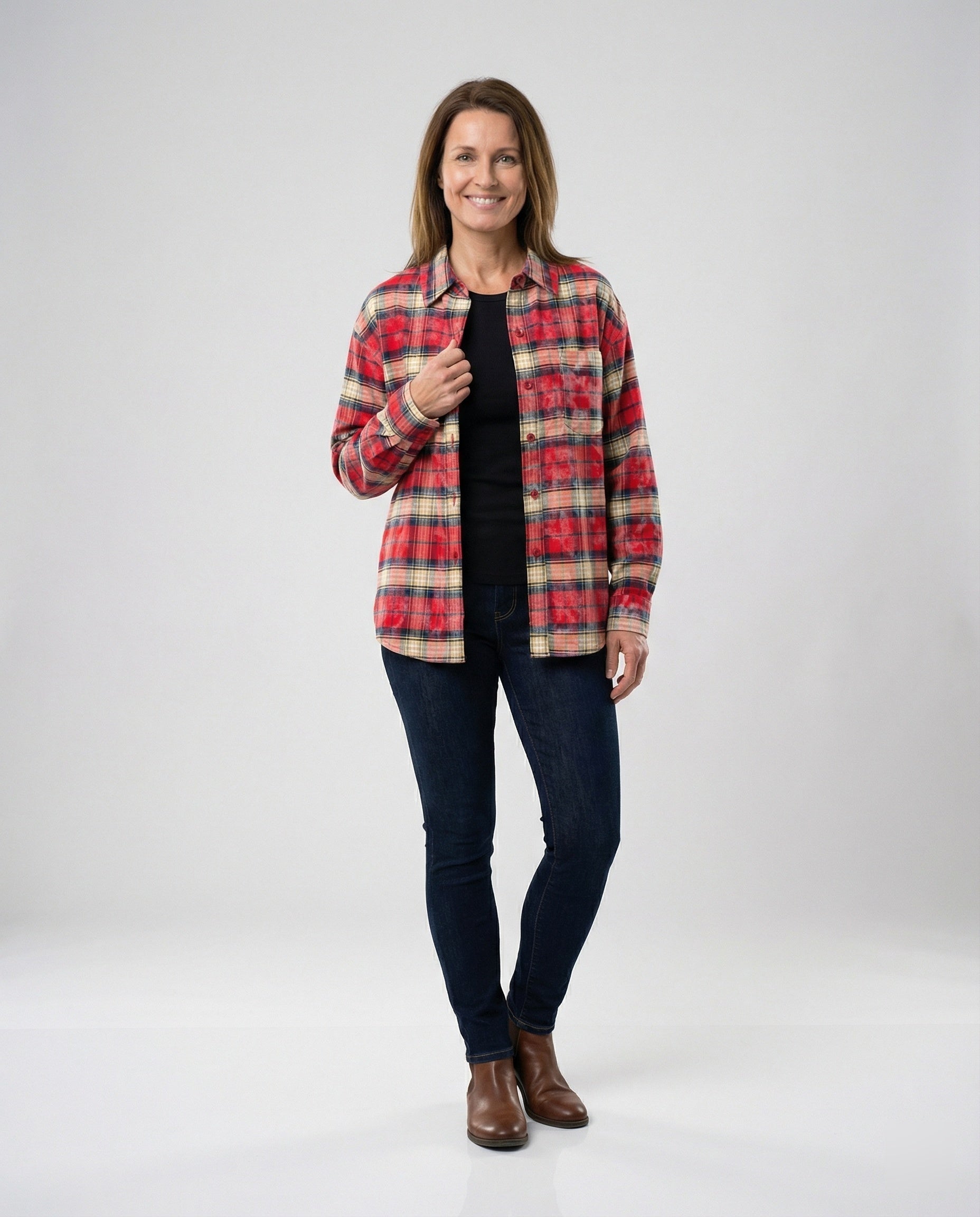 Damen Hemd Oversize Karo