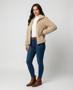 R&B | Stilvolle Teddy Damenjacke mit Kragen