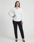 Hemdbluse Damen figurbetont mit Knopfdetails