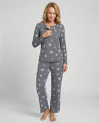 Damen Pyjama Set Damen Print