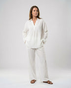 Damen Zweiteiler Set Oversize Bluse & Hose