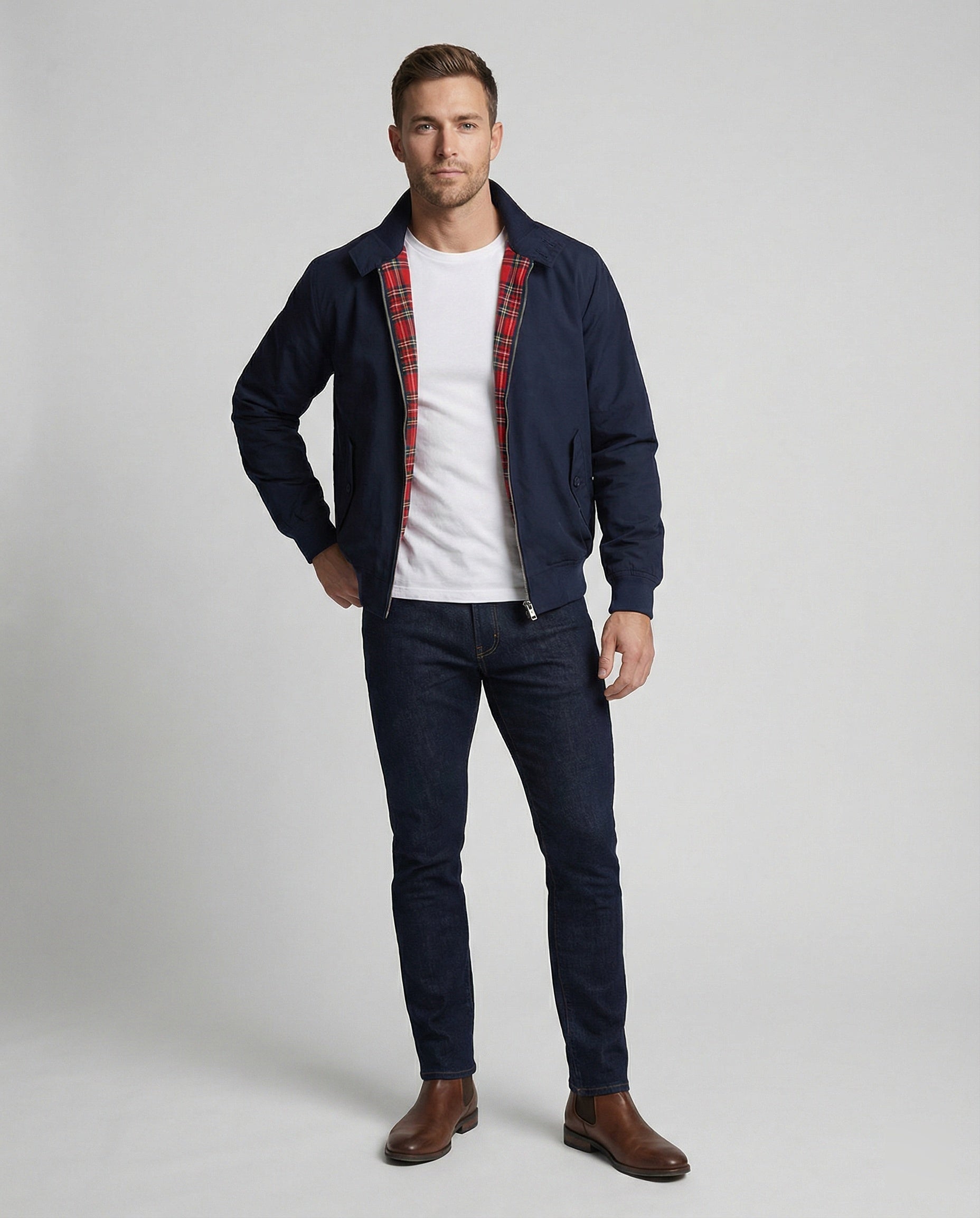 Herren Harrington-Jacke mit Reißverschluss