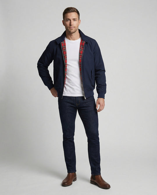 Herren Harrington-Jacke mit Reißverschluss