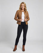 Damen Bikerjacke Lederoptik