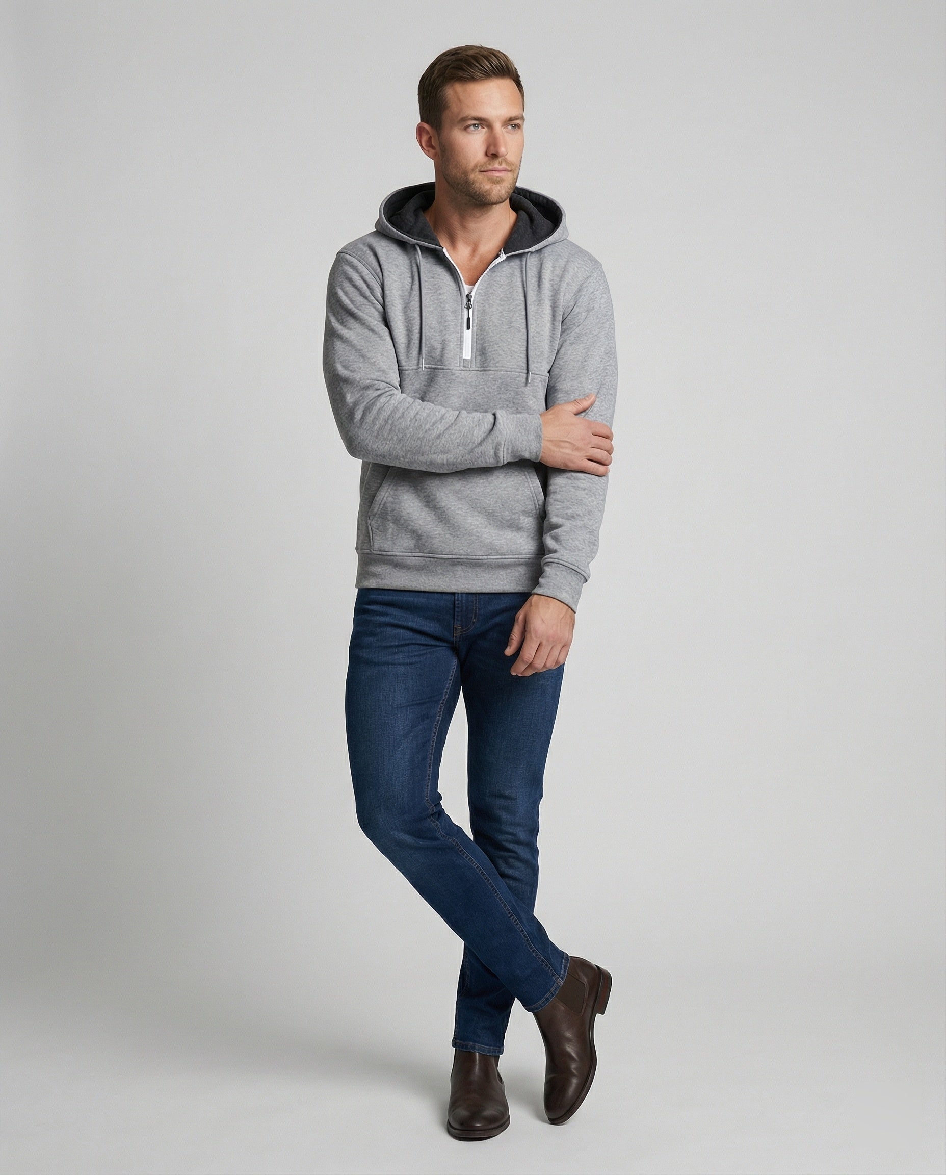 R&B | Cooler Männer Halbzip Hoodie