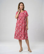 Luftiges Midikleid Damen Mit Taschen