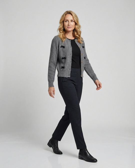 Damen Cardigan mit dekorativen Knöpfen