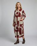 Damen Jerseykleid lang Print