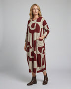 Damen Jerseykleid lang Print