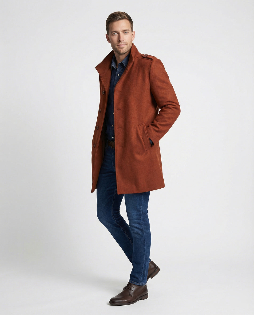 Herren stylische und langlebige Trenchcoat R&B