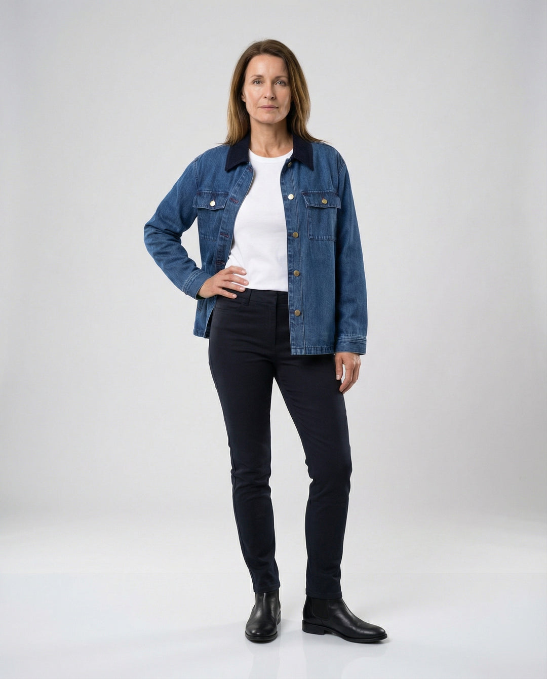 Damen Denimjacke mit klassischen Brusttaschen