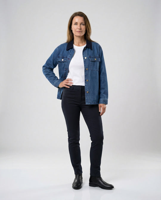 Damen Denimjacke mit klassischen Brusttaschen