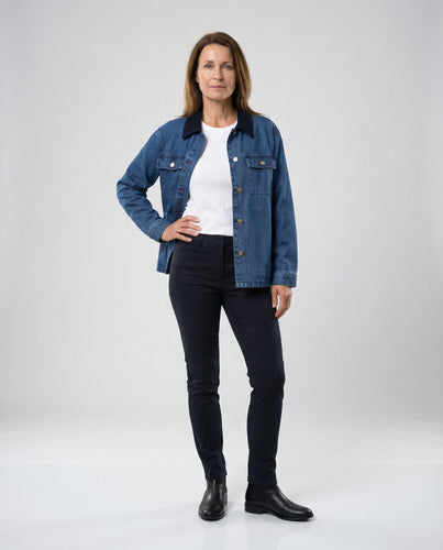 Damen Denimjacke mit klassischen Brusttaschen