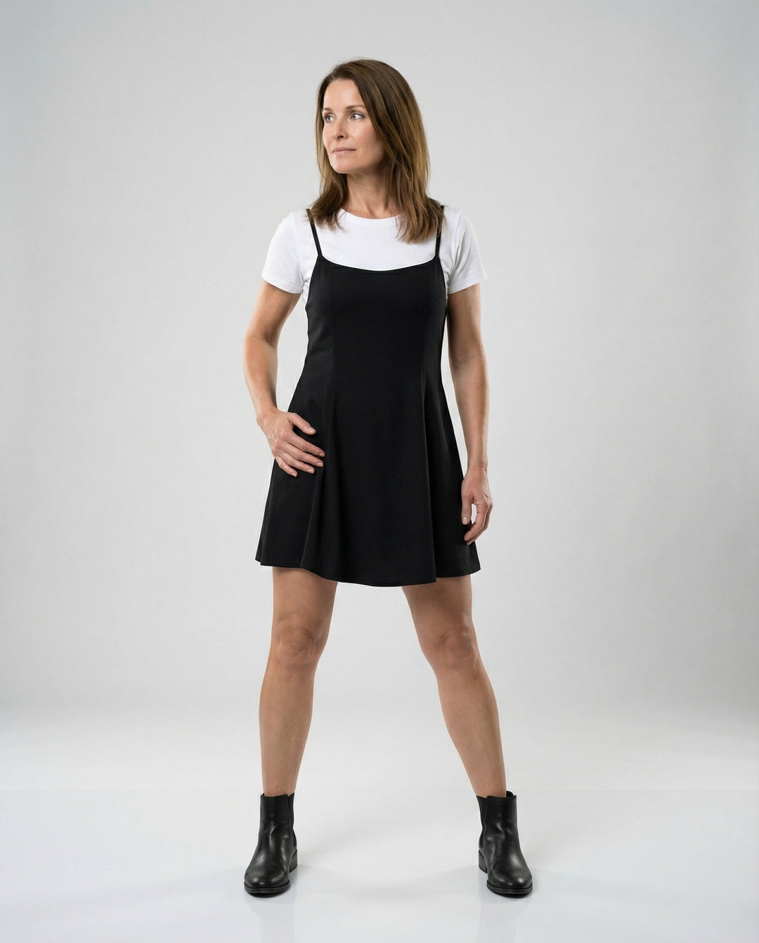 Damen Skater Sommerkleid mit Trägern