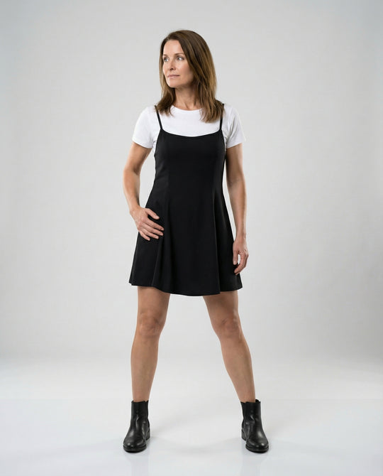 Damen Skater Sommerkleid mit Trägern