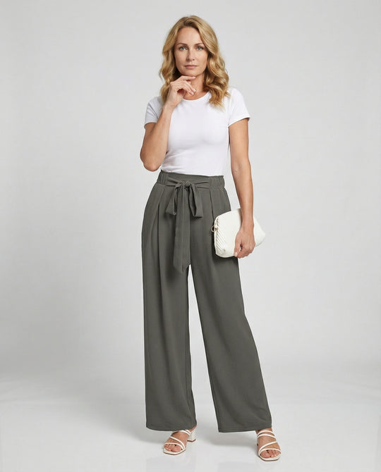 Damen Stoffhose Damen Palazzo High Waist